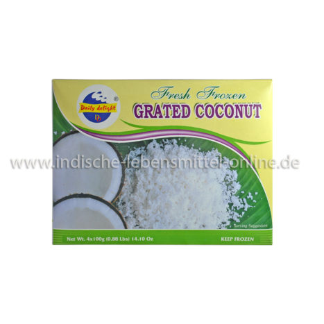 Dessicated, Grated Coconut,  frozen grated coconut, 4 x 100g, 400g