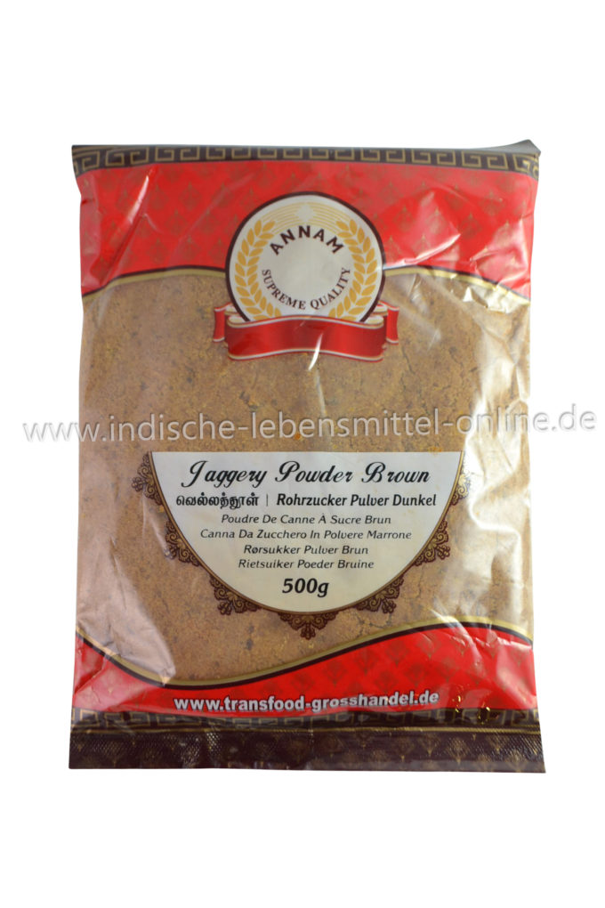 Jaggery Powder, Brown Sugar from Sugarcane, unrefined, Gor Jaggery, Annam, 500g